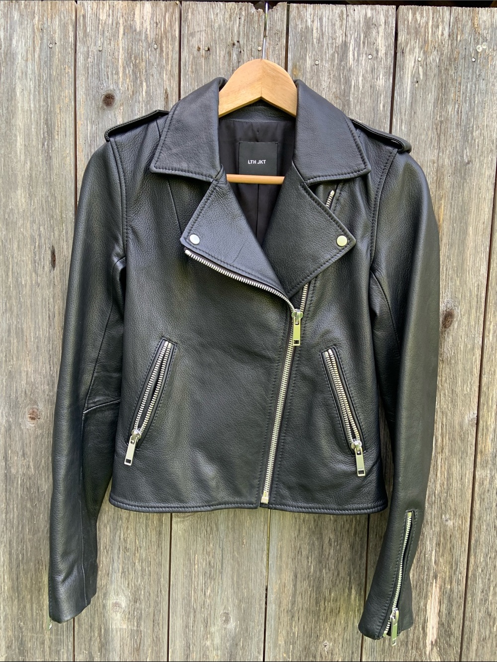 Women's LTH JKT Kas Black Moto Leather Jacket
XS